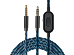 Cabo De Áudio Zruxe Para Auscultadores Logitech Astro A10, A30, A40 (jack 3,5mm, 2m, Controlo De Volume)