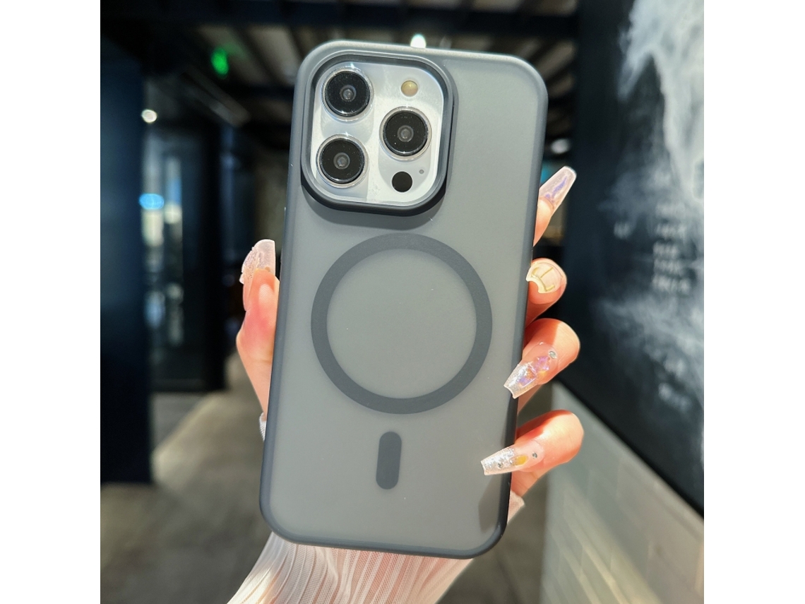 Capa Transparente Híbrida Para Iphone 16 Pro Max - Tpu E Pc Com Magsafe - Preta