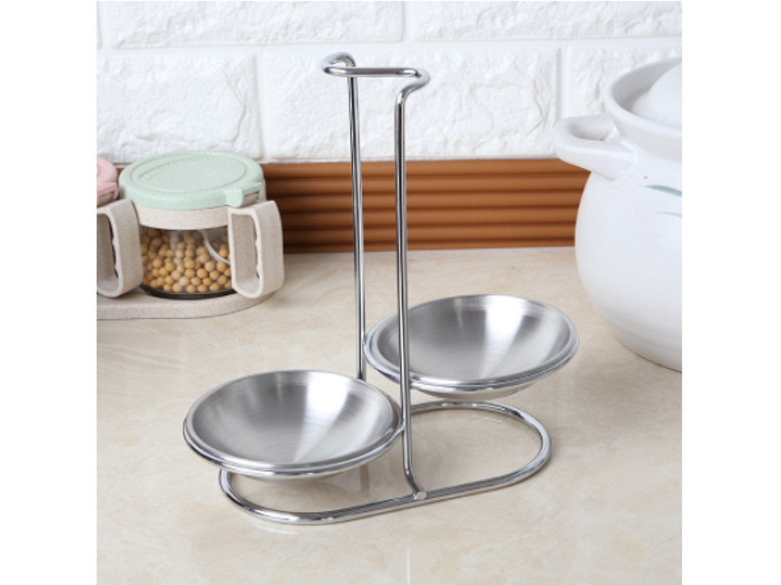 Suporte para Colheres Duplo Vertical de Aço Inoxidável 304 Utensílios Cozinha UISAVE
