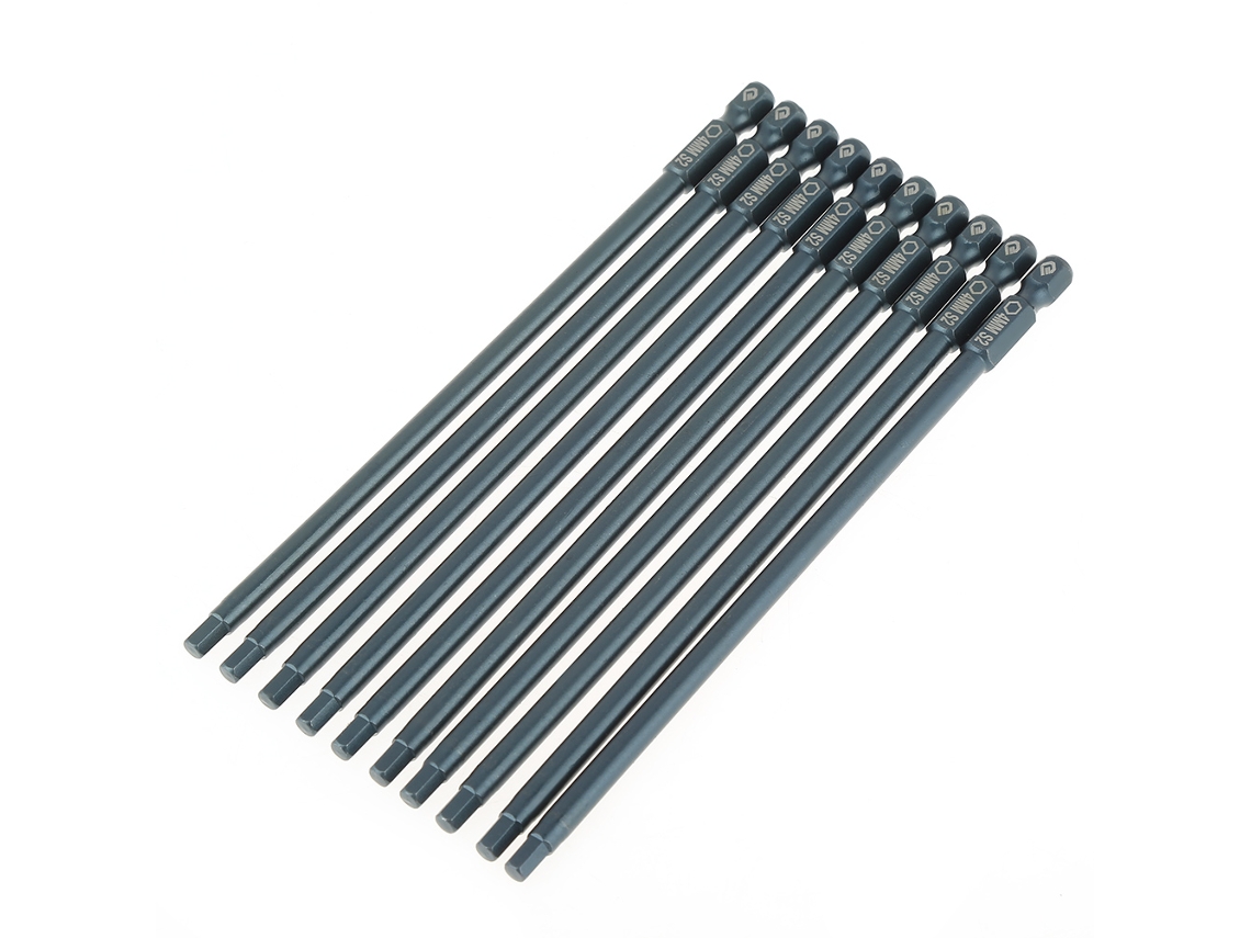 10 Peças De Parafusadeira Com Cabeça Hexagonal, Com Cabo De 1/4 Polegada, Aço Liga S2, 150mm, H6.3*150mm*h4