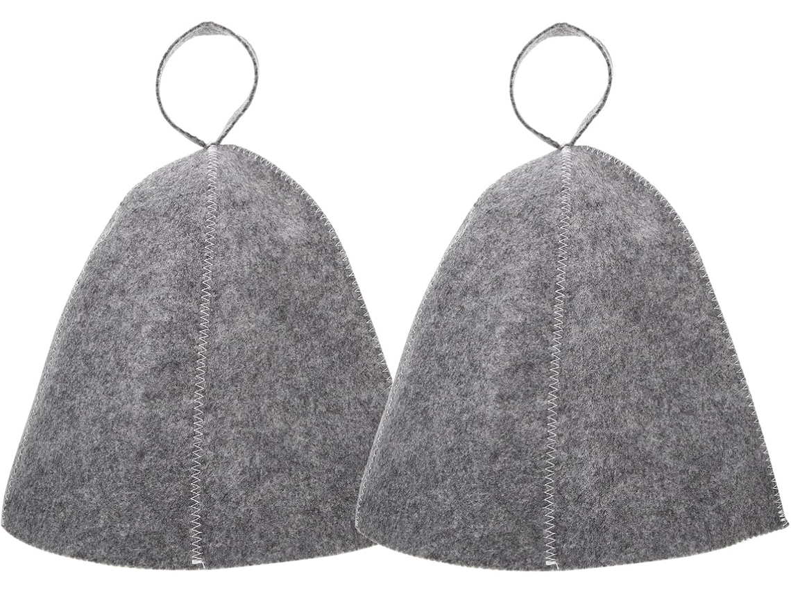 Touca De Sauna De Feltro De Duas Peças, Acessórios Confortáveis Para Touca De Banho Russa.