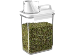 Recipiente Para Armazenamento, 1100 Ml, Com Copo Medidor, Para Arroz, Ração, Para Organização Doméstica Na Cozinha E Bancada