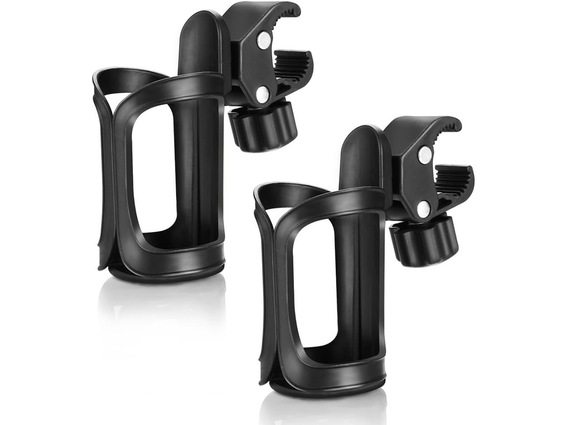 Conjunto de 2 Porta copos Universais AQUAFORGE para Bicicleta, para Bicicletas, Carrinhos de Bebê, Andadores, Scooters e Cadeiras de Rodas