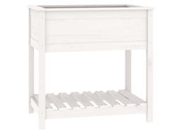 Planter, Planters Vidaxl Branco Madeira De Pinho (82.5 X 54 X 81 Cm)