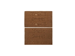 Tapete DKD HOME DECOR (Castanho - 75 x 45 x 2,3 Cm - 2 Unidades - Borracha)