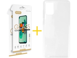 Kit Capa e 2 Películas Samsung Galaxy A71 5G ACCETEL Liso (Transparente)