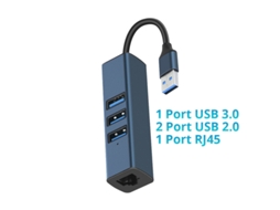 Yizhood USB C Hub 100Mbps 3 portas USB 3.0 2.0 USB para RJ45 Docking Station para Macbook Laptop Cinza