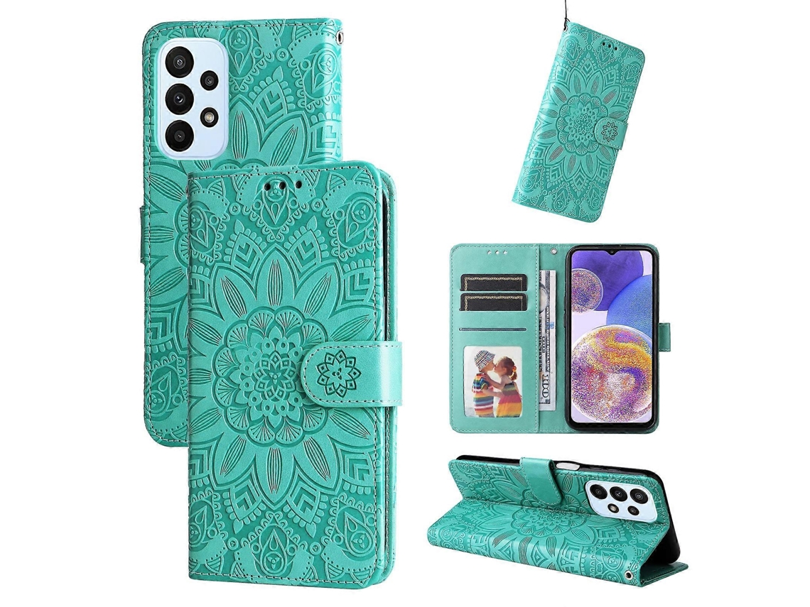 Capa De Celular De Couro Com Estampa De Girassol Para Samsung Galaxy A23 4g/5g / M23 5g / F23 5g