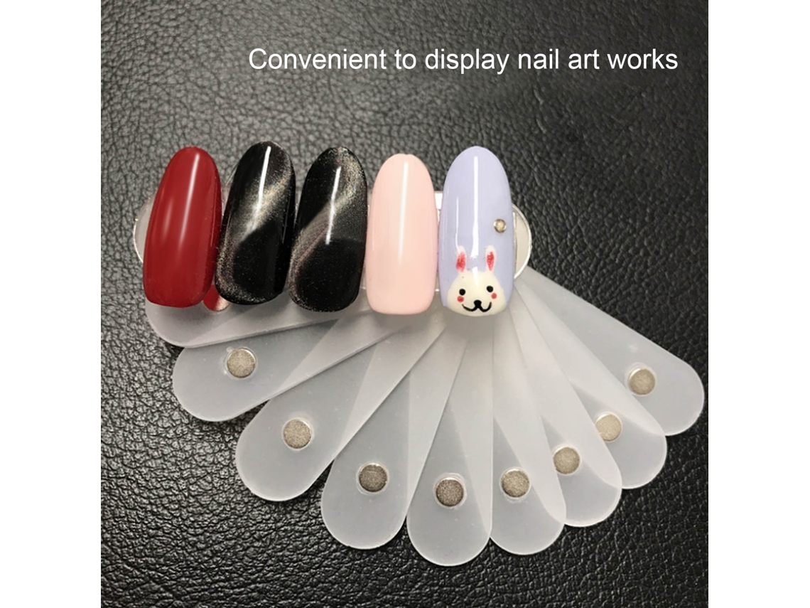 Suporte De Exibição Para Dicas De Unhas Falsas Com Ímãs Em Acrílico Transparente 10pcs
