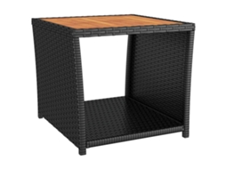 Tea Table, Tea Tables Vidaxl Preto Rattan / Vime (n/a)