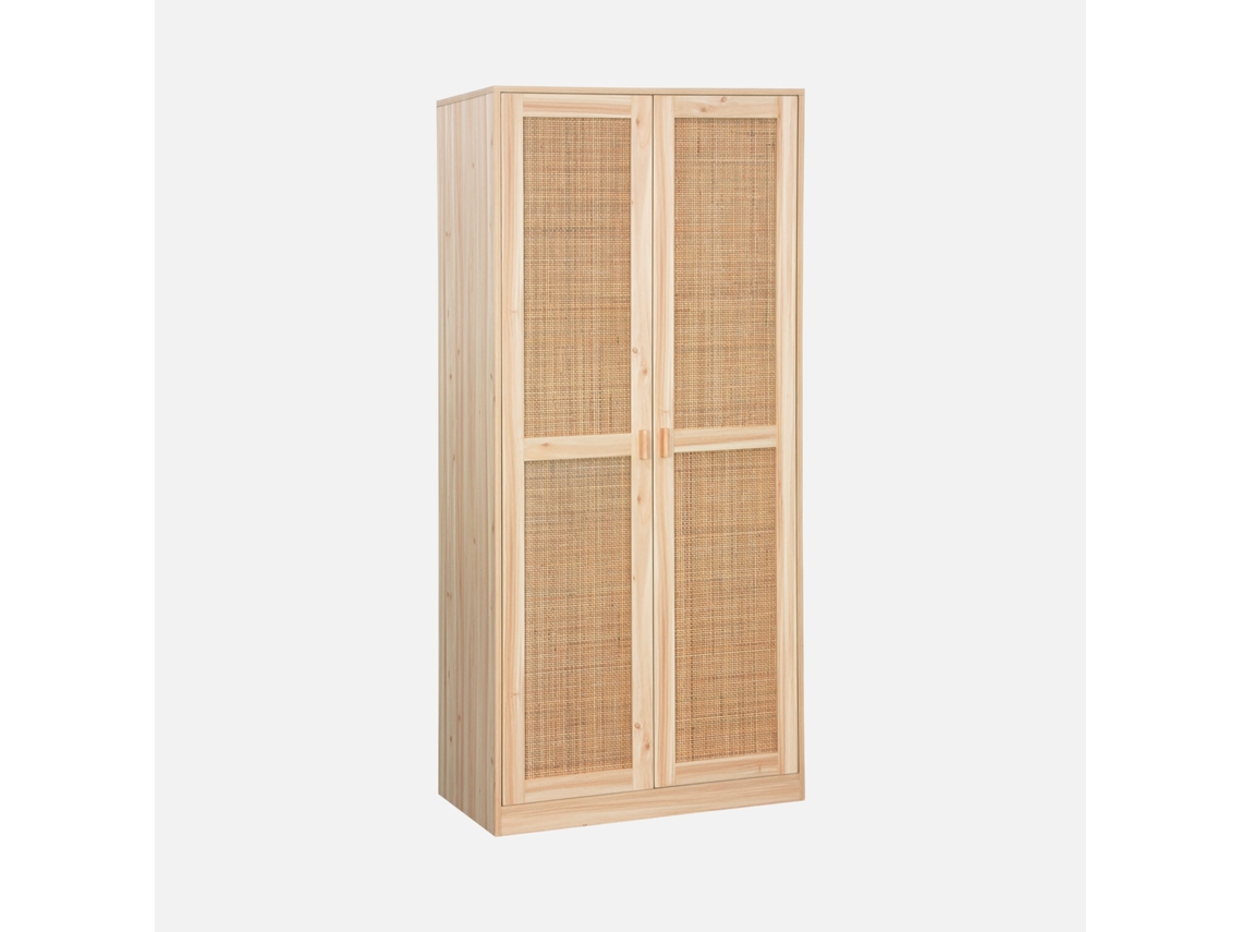 Roupeiro Madeira E Cana Com 2 Portas