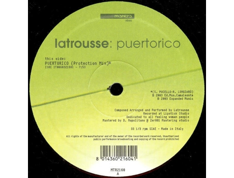 Vinil Puertorico, Latrousse Mantra Vibes