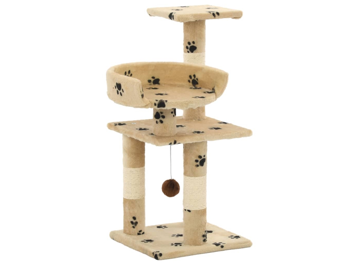 Vidaxl Árvore C/ Postes Arranhadores Sisal 65 Cm Bege