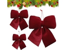 Laços De Veludo - Decoração De Árvore De Natal Em Veludo Vermelho | Laços Para Guirlanda