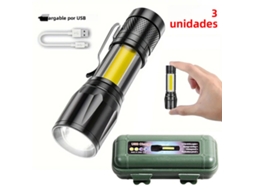 Mini Lanterna Led Portátil com Clipe para Caneta, Feita de Material Abs MDUG (3 Unidades)