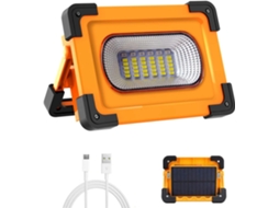 Refletor Led De Trabalho 60w Recarregável Solar Usb Magnética 4 Modos