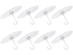 Outanaya 8-ganchos Adesivos Para Pendurar Mosquiteiros De Plástico, Suporte Robusto E Forte Para Tetos De Camas Com