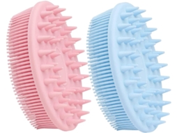 Conjunto De 2 Escovas Banho Dupla Face Para Corpo E Cabelo, Conjunto De Escovas Chuveiro Multifuncionais