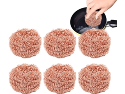 Esponjas De Cobre Para Panelas E Frigideiras, Escova Que Não Risca,