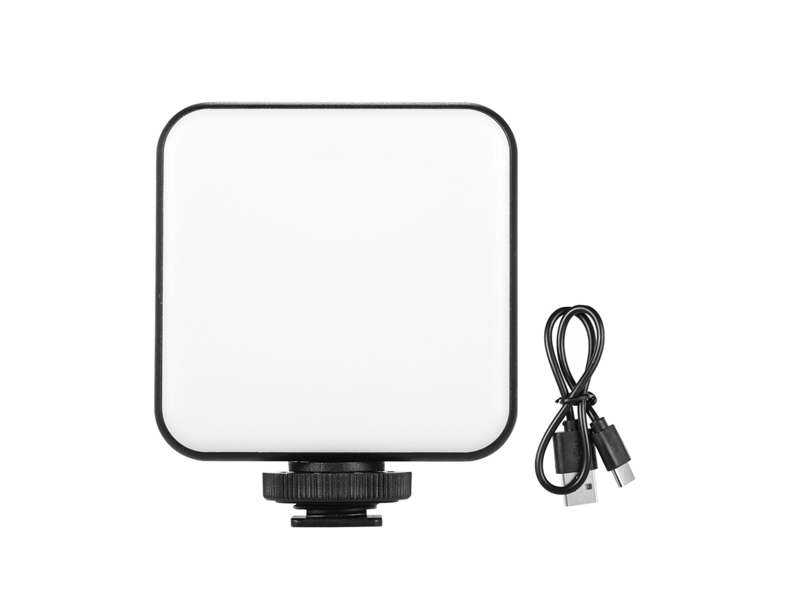 2026 luz Led para Cámara Interlock Con Soporte Shoe, Luz de Video Mini Panel Led Portátil