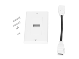 2 Peças Placa De Parede Interface Multimídia Hd 4k Fácil Instalação Para Home Theater Com Cabo