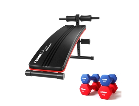 Fitness Fitness Bank Pack 300 145X47X70 Cm E 4 Halteres Para Diferentes Níveis De Treinamento