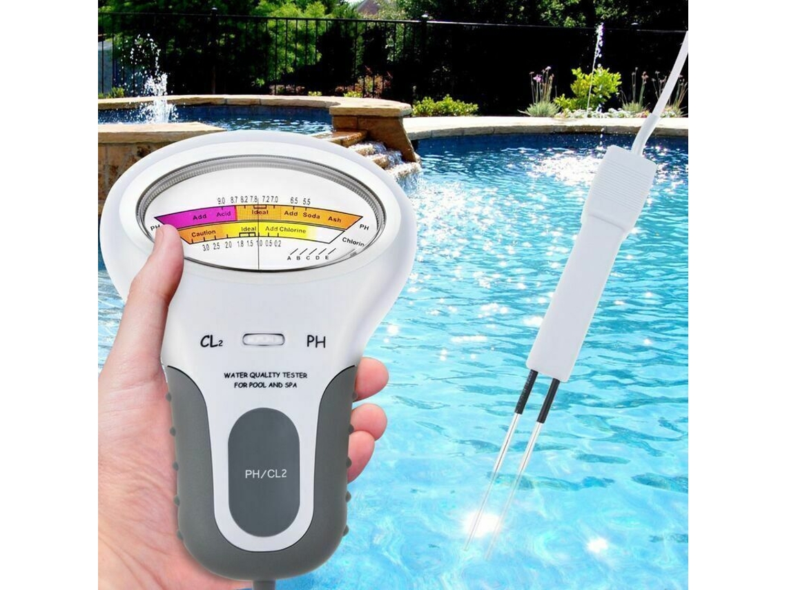 Testador eletrônico de água, pH e cloro, cabo de 13cm, AQUAFORGE