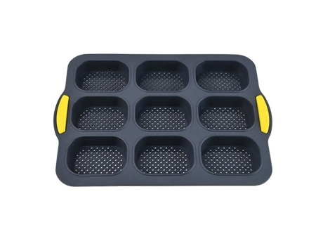 Forma de silicone para pão e baguete Sonew 33,5x23,8x2,5cm Antiaderente Lavável na máquina de lavar louça