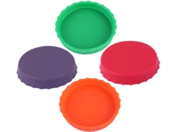 Tampas De Silicone Reutilizáveis Para Potes, Modelo 2025, 4 Unidades, Herméticas, Anti-vazamento, Para Latas De Refrigerante E Cerveja