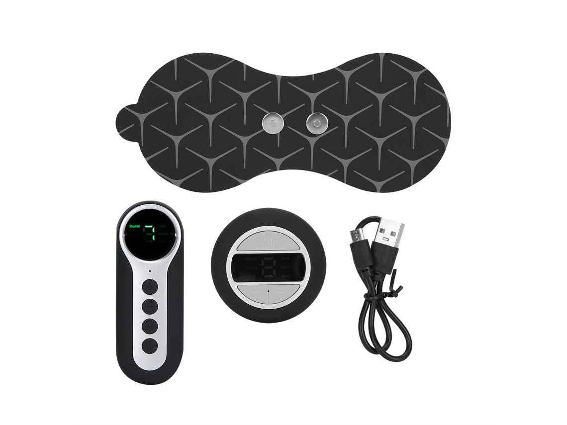 Mini Massageador Ems Sem Fio, Portátil E Recarregável, Com Controle Remoto.