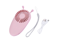 Laxiscreed Ventilador Portátil Recarregável Rosa Com 3 Velocidades E Bateria Usb Incorporada