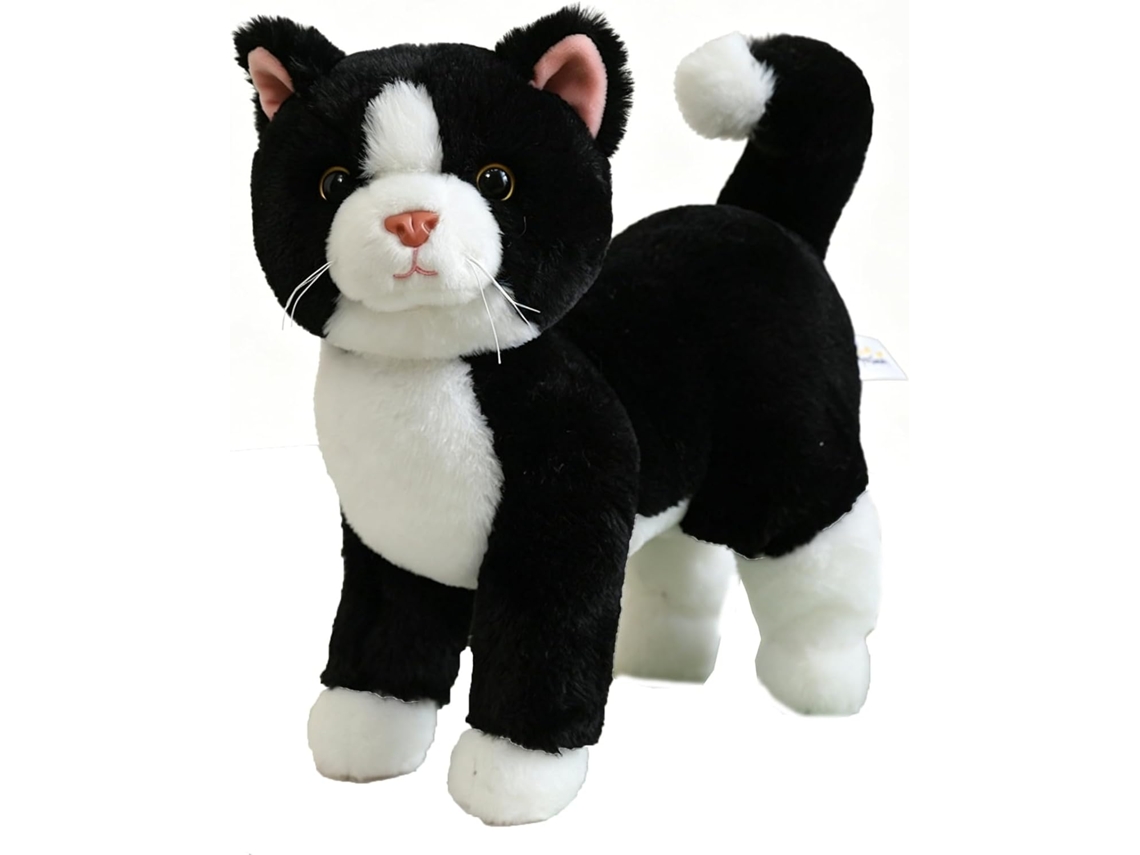 Pelúcia Gato, 25cm, Realista, Almofada Pelúcia Macia E Fofa,