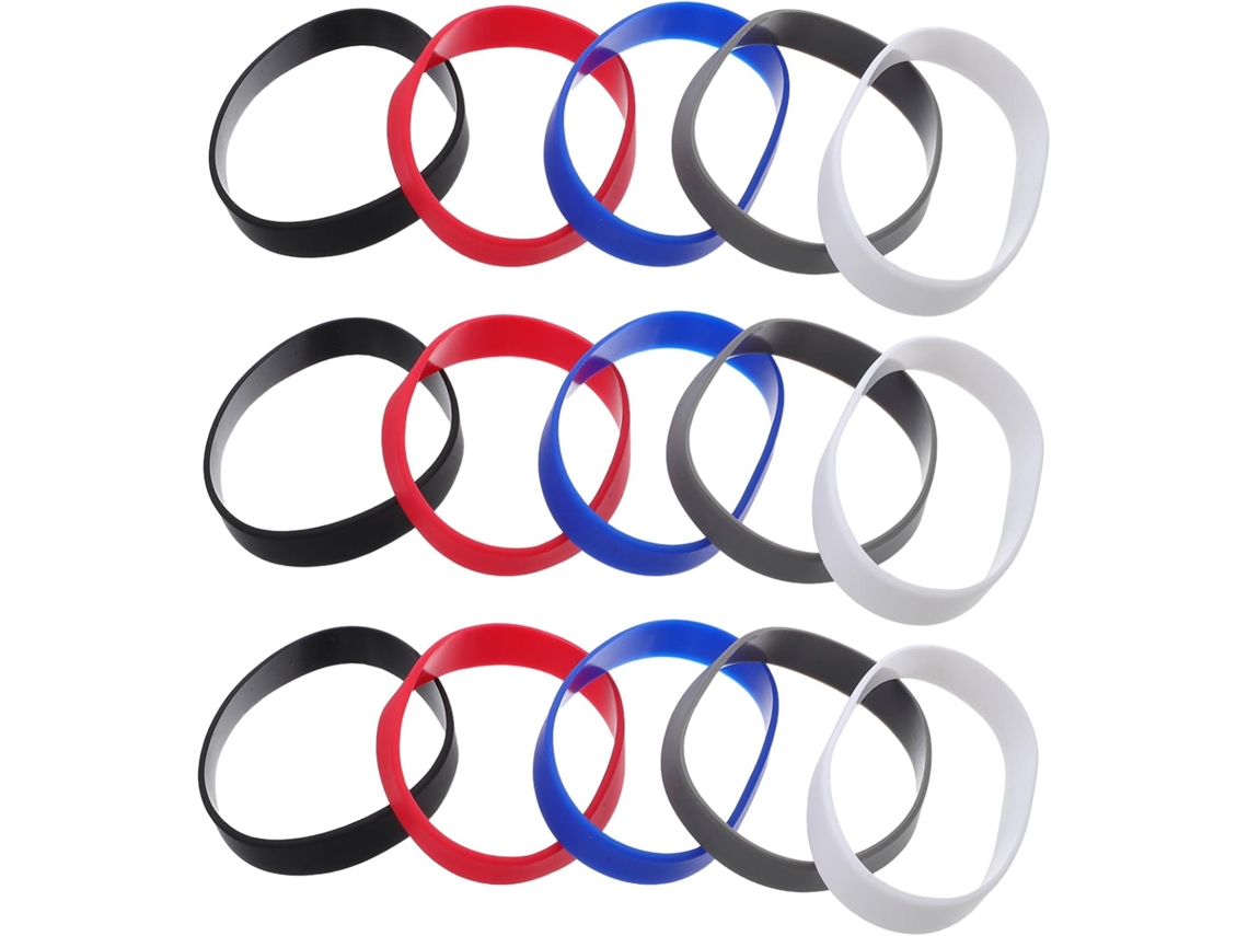 50-pulseiras De Silicone Lisas, Elásticas E Flexíveis