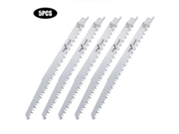 KIT 5 lâminas Serra Reciprocante Metal Carpintaria YURU (240mm/9.4in) Acessórios Ferramentas Elétricas