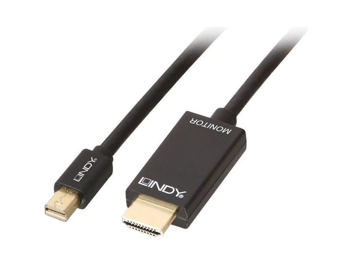 Lurelia Cabo Adaptador Mini Displayport Para Hdmi 4k 30 Hz 1m Preto