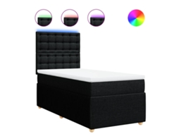 Box Spring Bed, Box Spring Beds Vidaxl Preto Tecido (100 X 200 Cm)