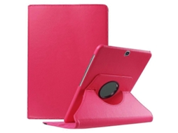 Capa Com Suporte Giratório Em Couro Granulado Cor Lichia, Compatível Com Samsung Galaxy Tab S2 9.7.