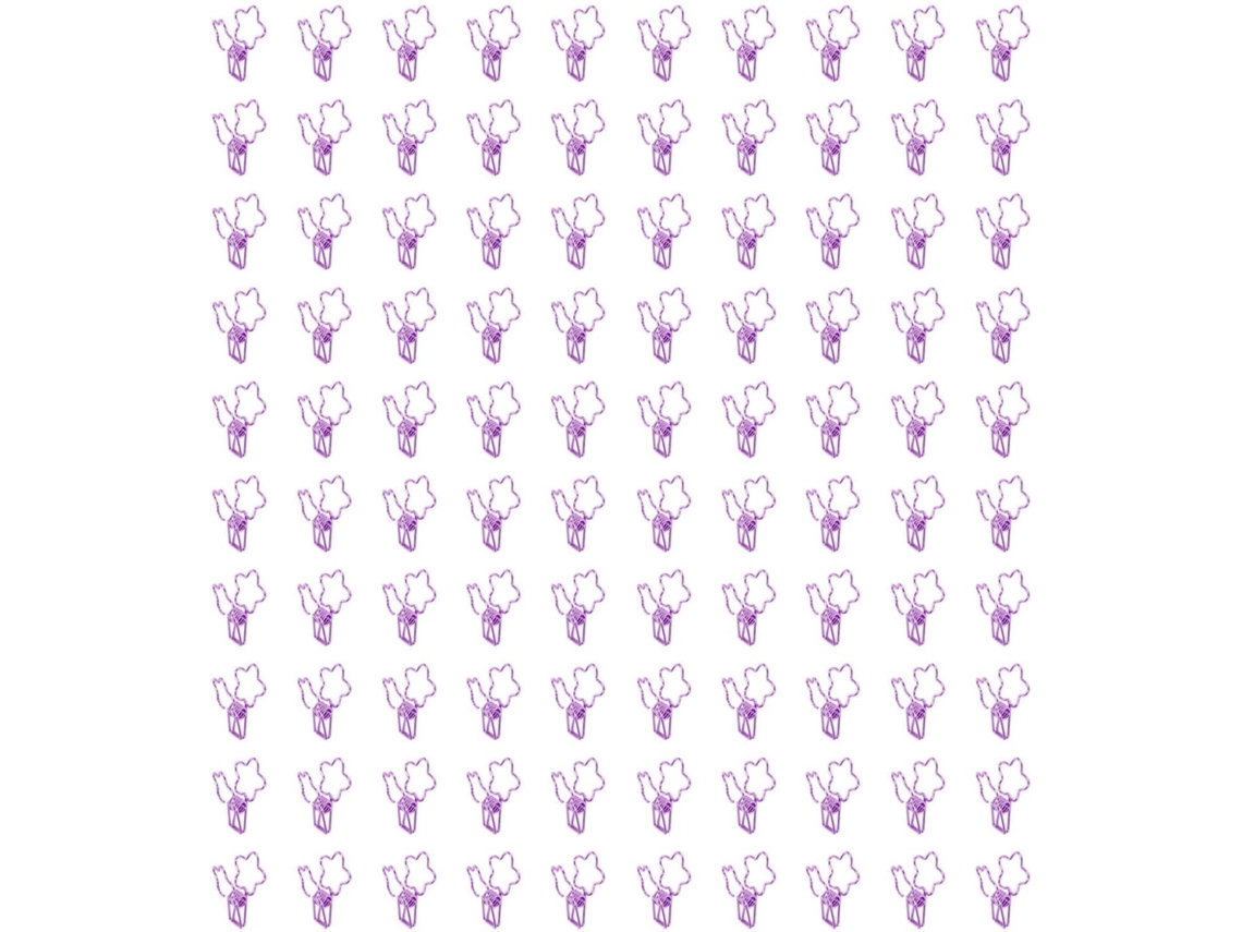 Clips de metal vazios em formato de flor Omabeta, 100 unidades, Roxo Desk Documents