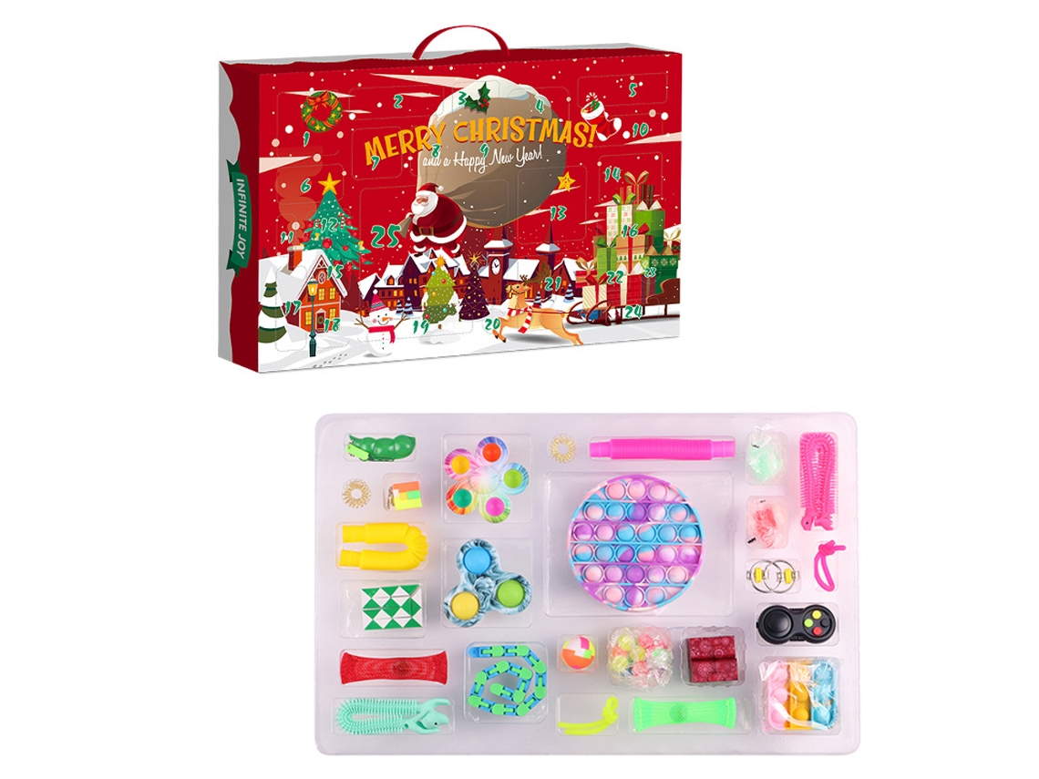 Laxiscreed Caixa De Contagem Decrescente Natal Com Brinquedos Sensoriais E Surpresas Para Festas