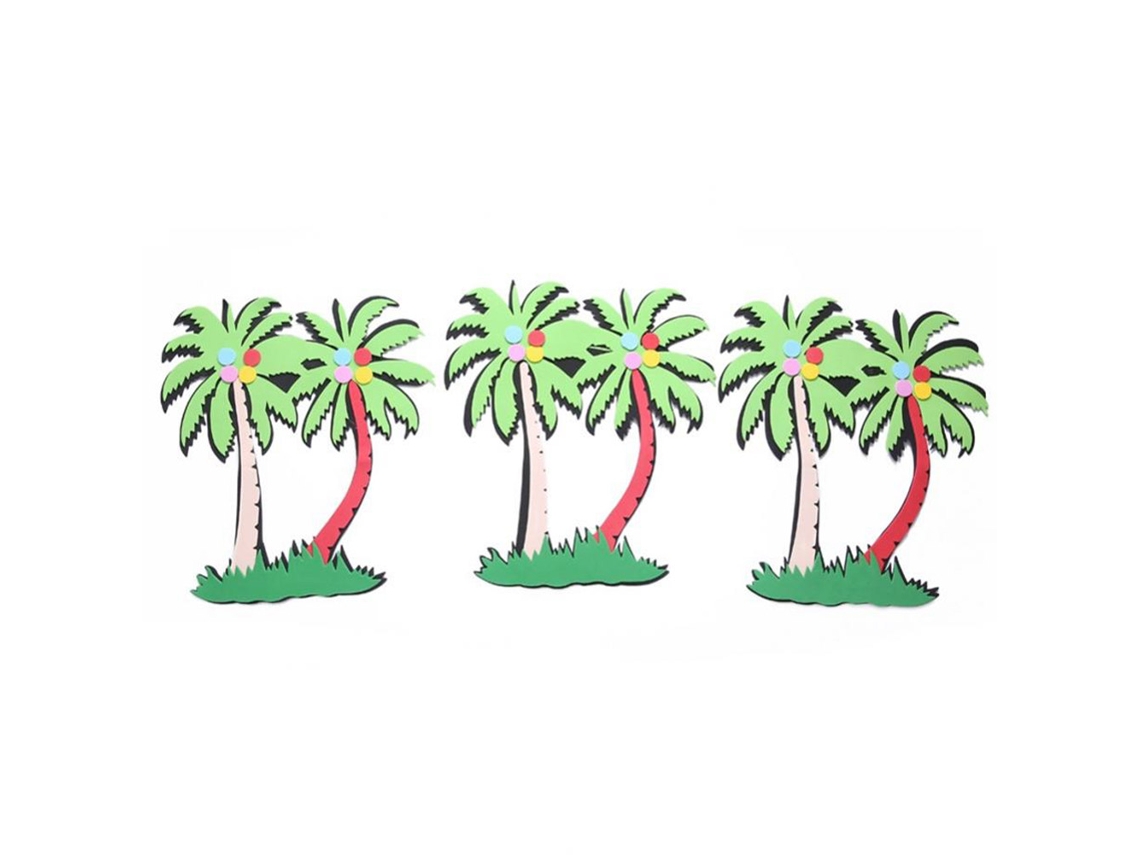 Baok-adesivos De Parede 3d Eva Com Palma De Coco E Girassol Decoração Moderna De Fundo Para Parede (1)