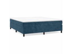 Box Spring Bed Frame, Box Spring Bed Frames Vidaxl Azul Veludo (160 X 200 Cm)