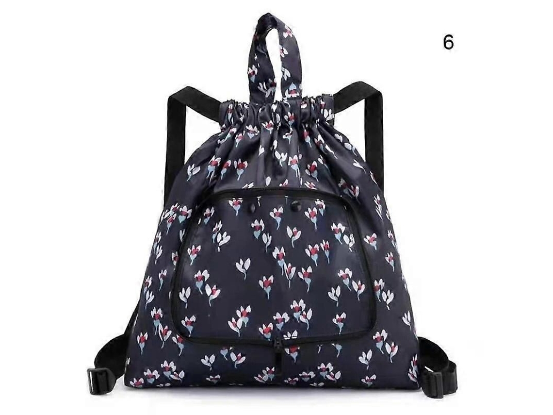 Mochila Multifuncional Dobrável E Portátil Com Estampa Floral Para Mulheres, Ideal Para Camping E Atividades Ao Ar Livre. Grande Capacidade E Des