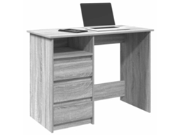 Vidaxl Secretária 102x50x75 Cm Derivados De Madeira Cinzento Sonoma