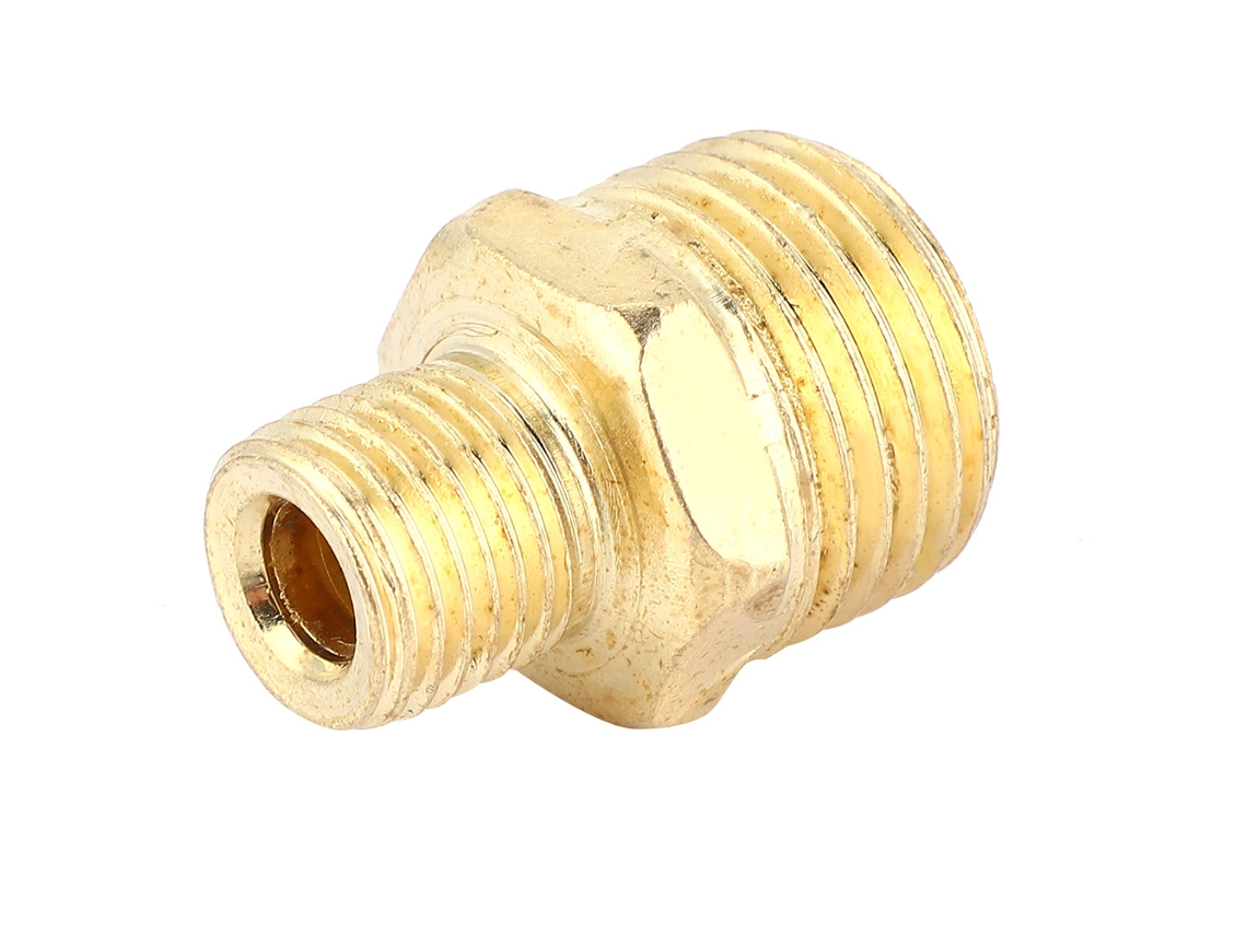 5 Peças De Acessórios De Tubo De Aço Retos Com Rosca Macho Bspt E Conector Rápido (1/4" Bspt Para 1/2" Bspt)