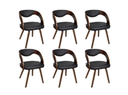 Dining Chair, Dining Chairs Vidaxl Marrom Couro Artificial (n/a)
