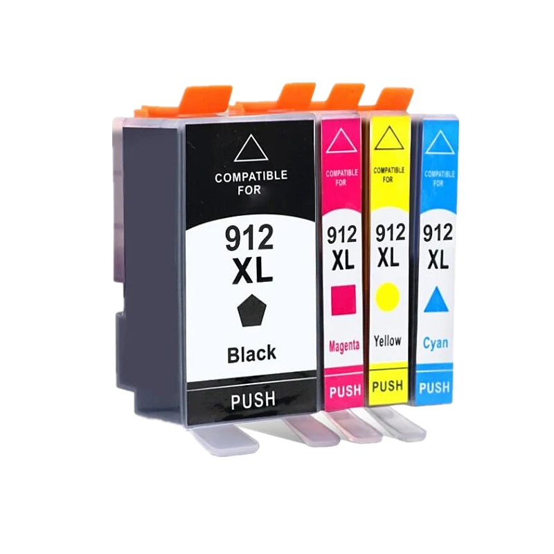 1 Conjunto de Tinteiros Hp 912 e 912xl para Impressoras Hp Officejet 8010, 8012, 8013, 8014, 8015, 8017, 8018, 8020, 8022, 8023, 8024 e 8025. MDUG