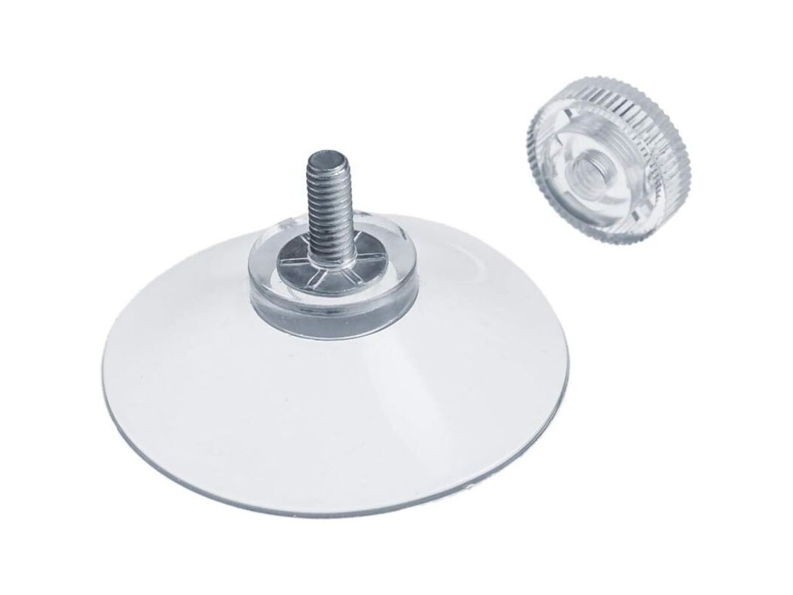 10 Ventosas Ø 40 Mm com Rosca M4x10mm e Porcas Serrilhadas, Transparentes BRILVIBERA