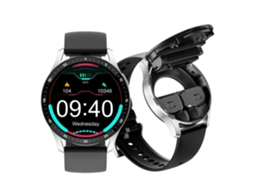 Relógio inteligente 2 em 1 X7 com fone de ouvido Bluetooth de 1,32 polegadas Ly Ebike