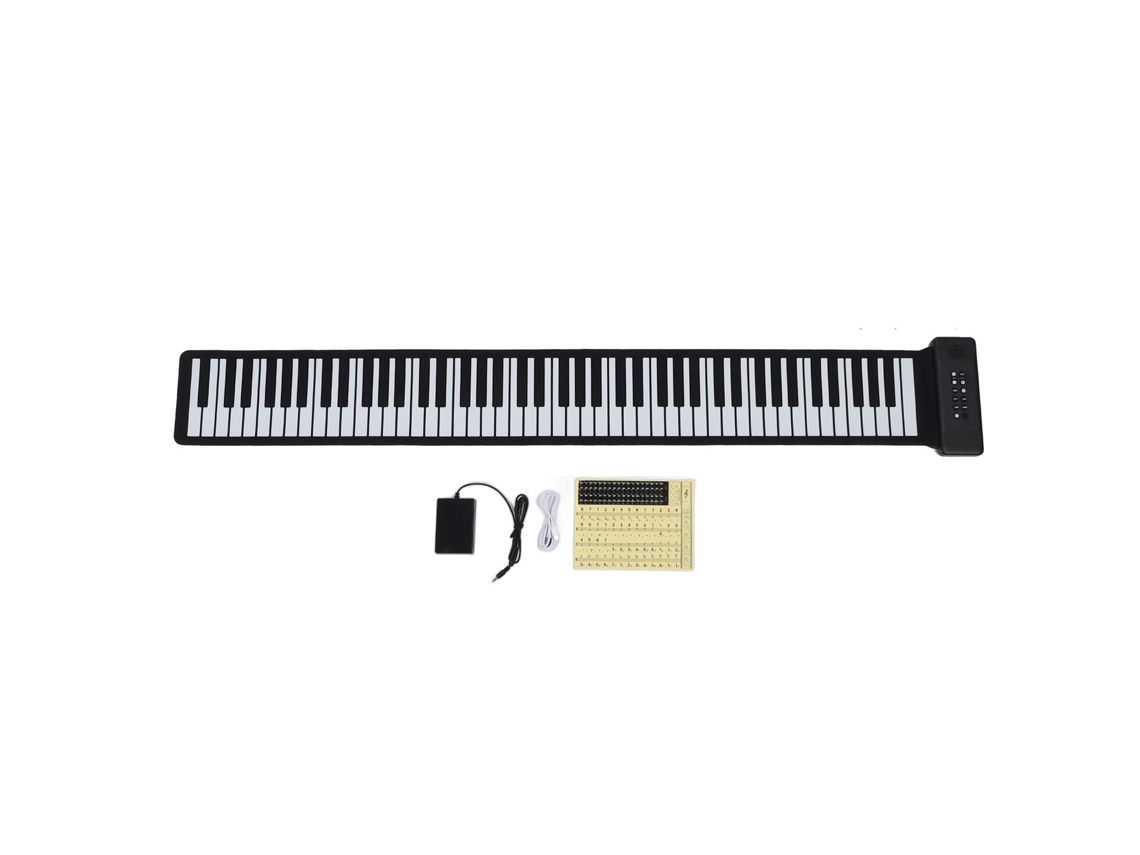 Teclado portátil Mali com 88 teclas, recarregável, com alto-falante