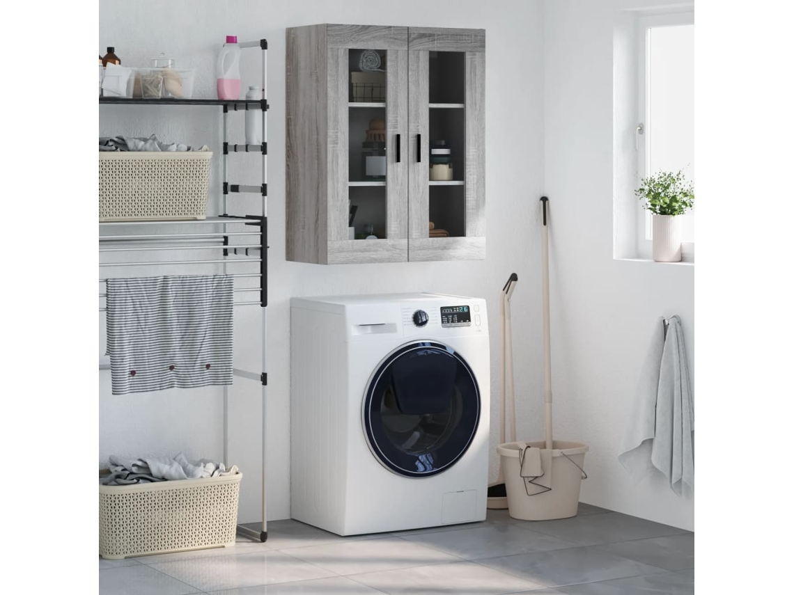 Vidaxl Armário De Parede 69,5x34x90 Cm Cinzento Sonoma